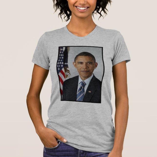 Barack Obama Presidential Portrait T-Shirt (Front)