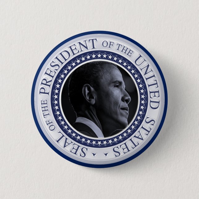 Barack Obama Presidential Seal 6 Cm Round Badge (Front)