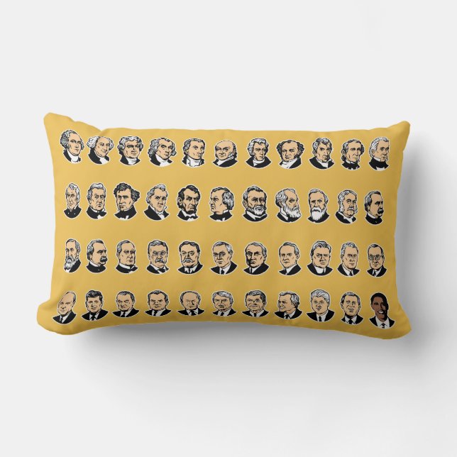 Barack Obama - Presidents Of The United States Lumbar Cushion (Front)