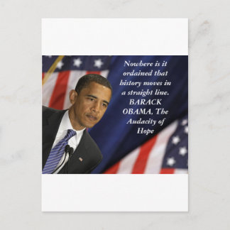 Barack Obama Quote on History Postcard