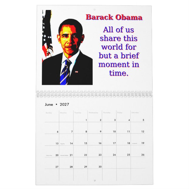 Barack Obama Quotes Calendar (Jun 2027)