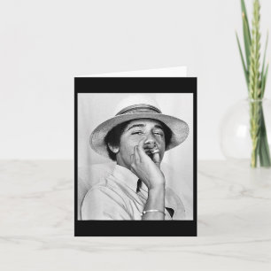 Barack Obama Retro Vintage Young Obama Smoking In Card
