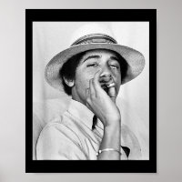 Barack Obama Retro Vintage Young Obama Smoking In