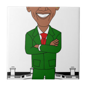 barack obama santa claus ceramic tile
