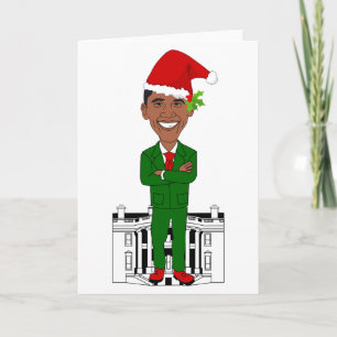 Barack Obama Santa Claus Holiday Card