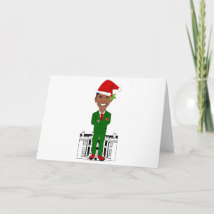 barack obama santa claus holiday card