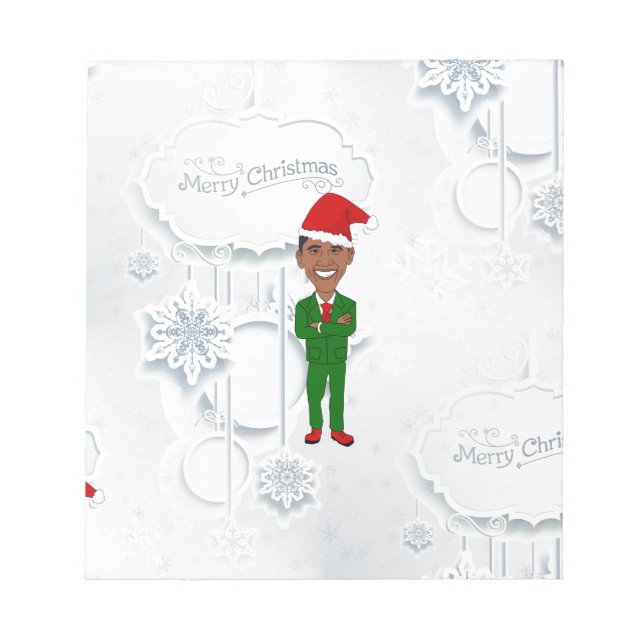 barack obama santa notepad (Front)