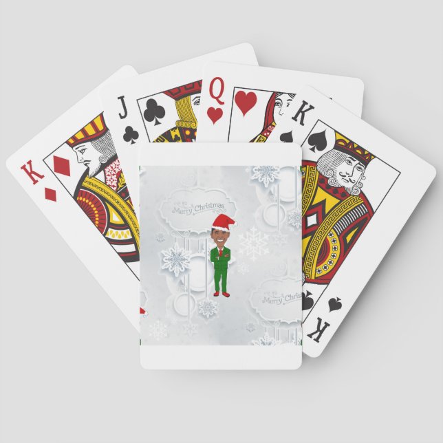 barack obama santa playing cards (Back)