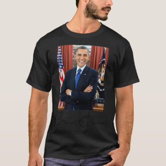 Barack Obama Signature and Portrait  T-Shirt