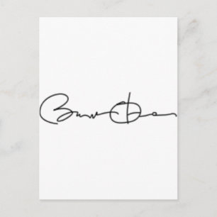 Barack Obama Signature Postcard