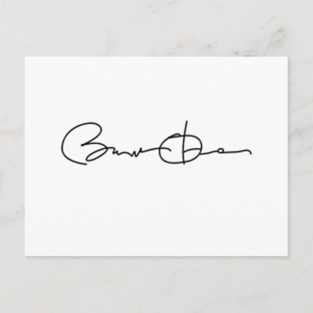 Barack Obama Signature Series (Black) Postcard (Front)