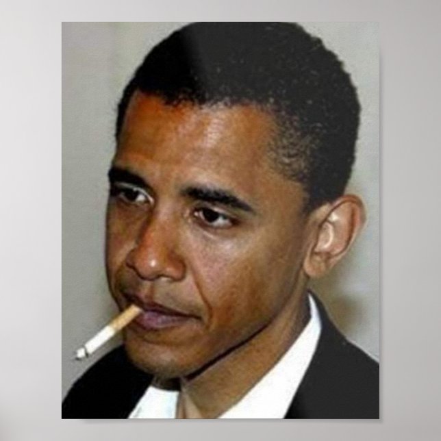 Barack Obama Smoking Poster (Front)