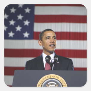Barack Obama Square Sticker