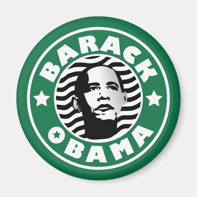 Barack Obama Star Caffeine Magnet (Front)