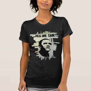 Barack Obama. Stencil background concrete T-Shirt