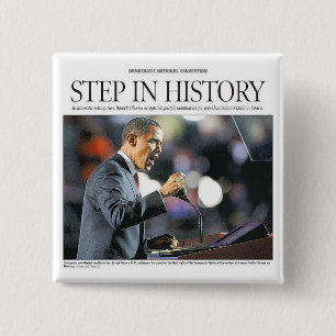 Barack Obama: Step in History Button