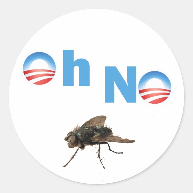 Barack Obama the Fly Killer Classic Round Sticker (Front)
