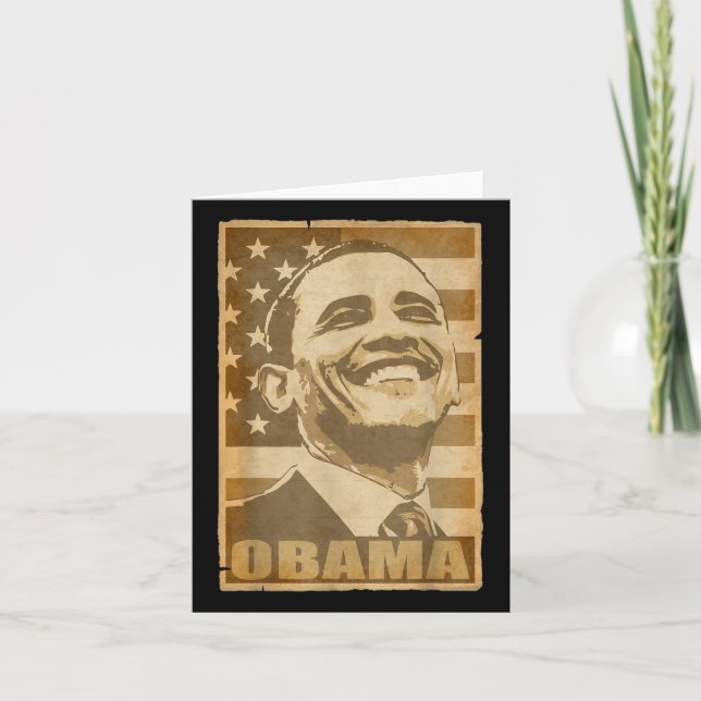 Barack Obama Torn Poster  Card (Front)