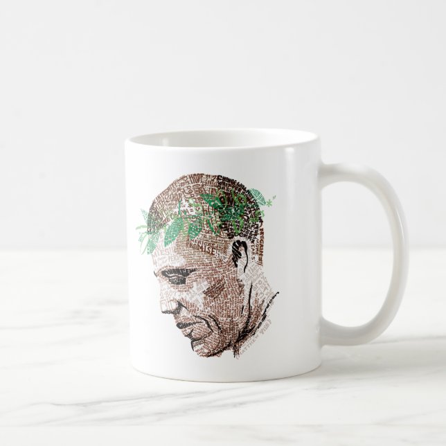Barack Obama Typographic Coffee Mug (Right)