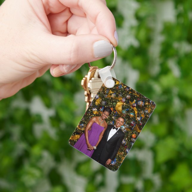 Barack Obama US President White House Christmas Key Ring (Hand)