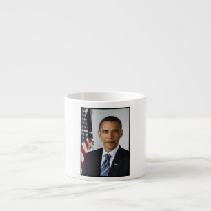 Barack Obama US President White House Portrait Espresso Cup