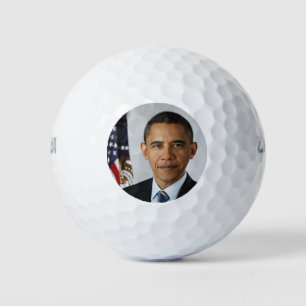 Barack Obama US President White House Portrait Golf Balls