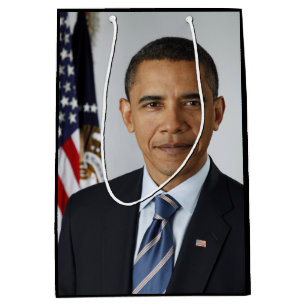 Barack Obama US President White House Portrait Medium Gift Bag