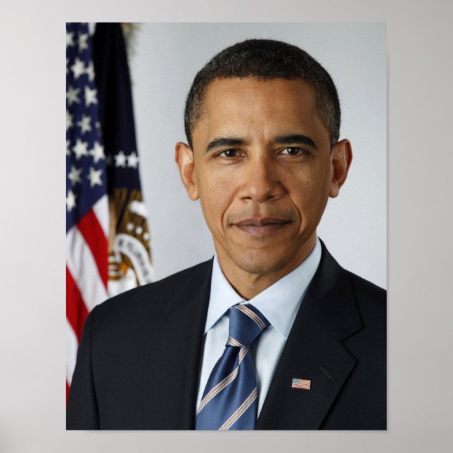 Barack Obama US President White House Portrait  Poster (Front)