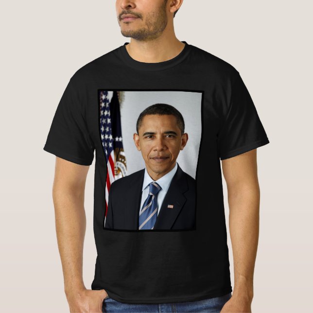 Barack Obama US President White House Portrait  T-Shirt (Front)