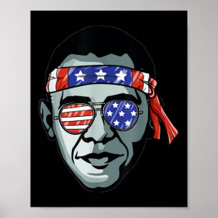 Barack Obama Usa Gles Bandanna Patriotic Proud Dem Poster