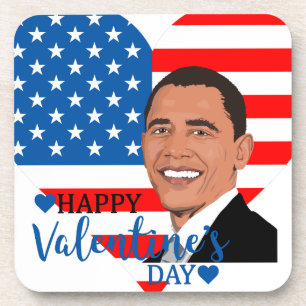 barack obama valentine coaster