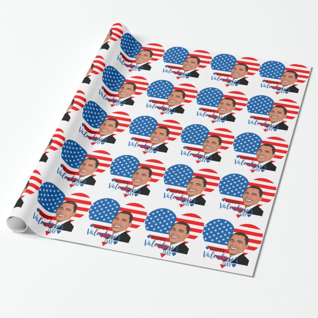 barack obama valentine wrapping paper (Unrolled)