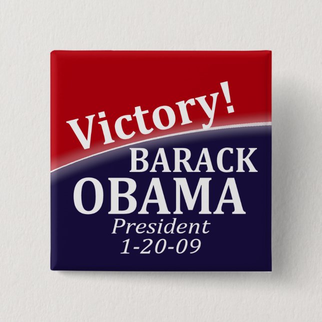 Barack Obama Victory Button (Front)