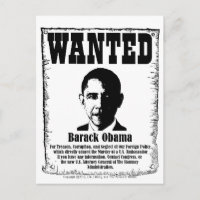 Barack Obama Wanted Poster