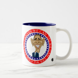 Barack Obama Yes We Can Two-Tone Coffee Mug