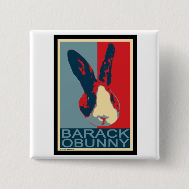 Barack Obunny 15 Cm Square Badge (Front)