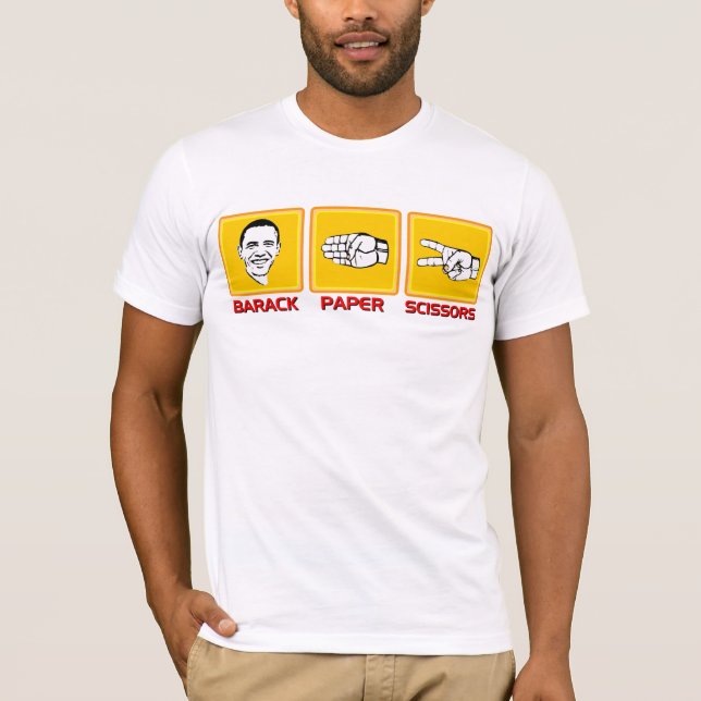 Barack Paper Scissors T-Shirt (Front)