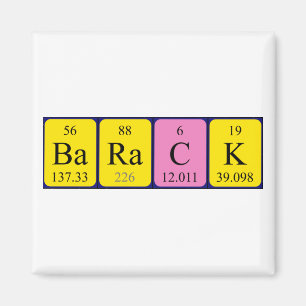 Barack periodic table name magnet