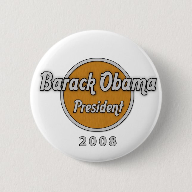 barack president 6 cm round badge (Front)