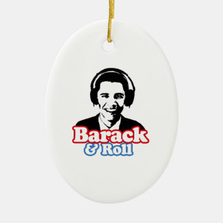 BARACK & ROLL CERAMIC ORNAMENT