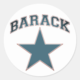 barack star classic round sticker