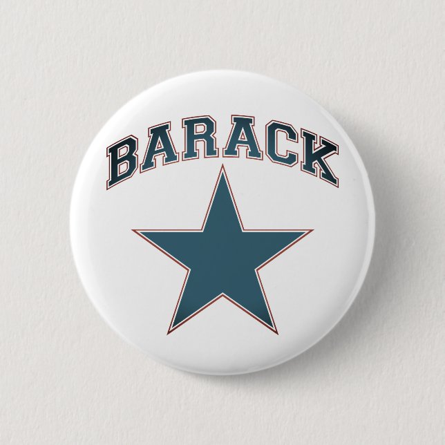 barack star pinback button (Front)