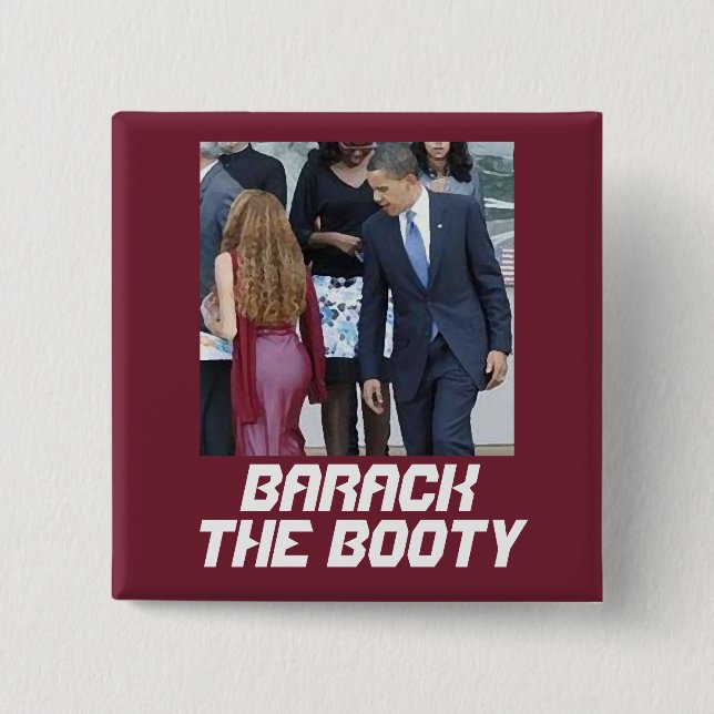 Barack The Booty 15 Cm Square Badge (Front)