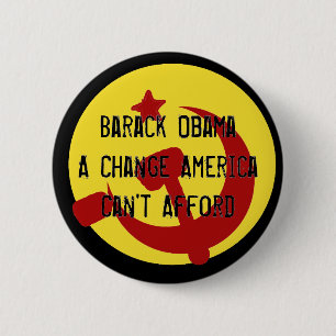 BarackObamaschange, Barack ObamaA Change Americ... 6 Cm Round Badge