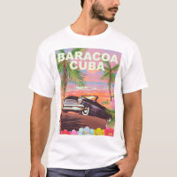 Baracoa Cuba auto travel poster