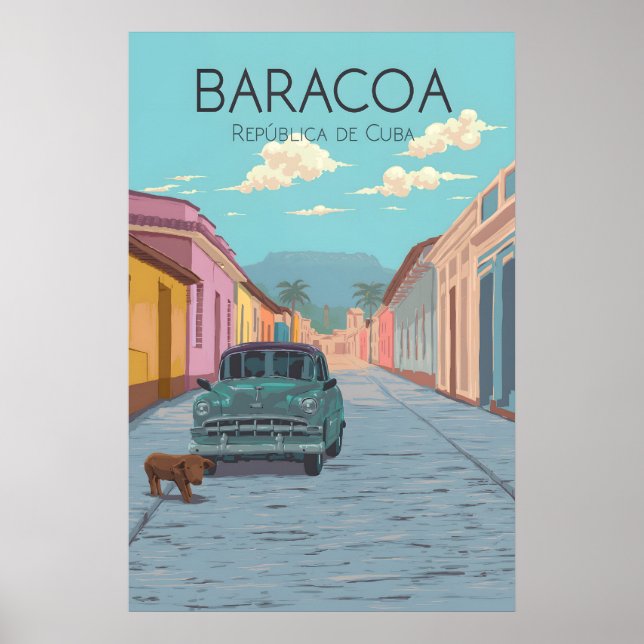 Baracoa Cuba Travel Poster (Front)