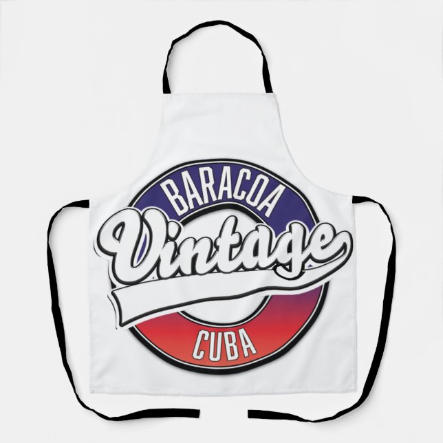 Baracoa cuba vintage logo apron (Front)