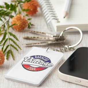 Baracoa cuba vintage logo key ring