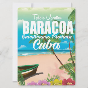 Baracoa Guantánamo Prov Cuba beach vacation poster Invitation