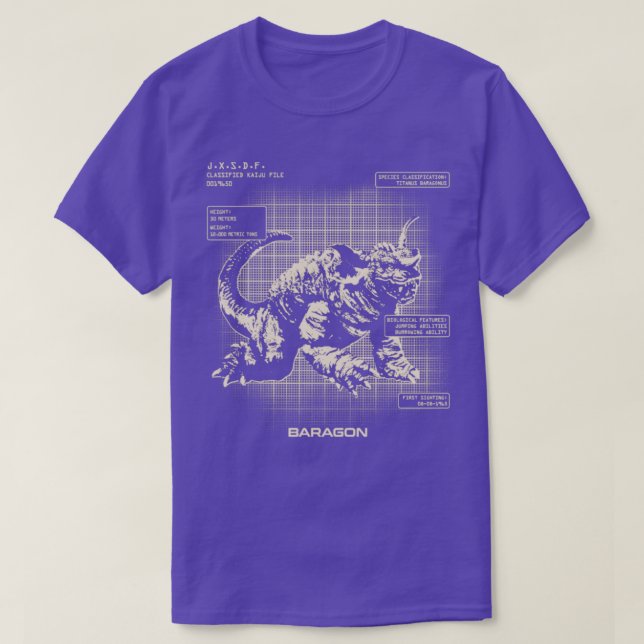 BARAGON Kaiju Files T-Shirt (Design Front)